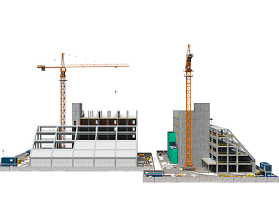 现代文化中心工地 办公大楼工地 住宅高层施工 高层在建工地 建筑施工工地