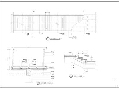 湿地公园单立柱左右悬挑栈 施工图