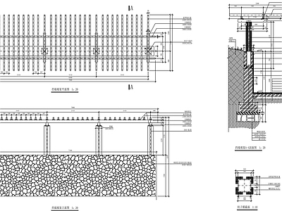 挡墙廊架 施工图