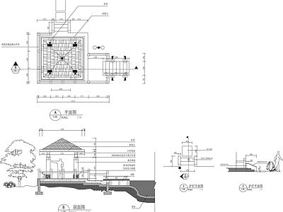 观瀑亭详图 施工图