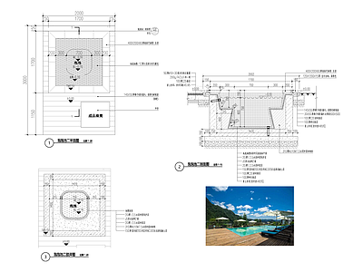 温泉泡池 施工图 水池