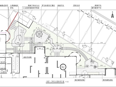 小区屋顶花园休闲区 施工图