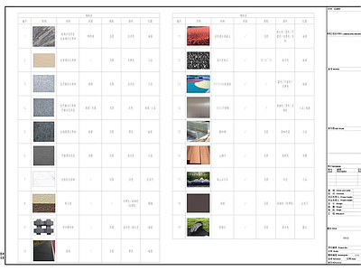 景观小品 通用详图 物料表 施工图
