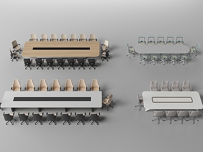 现代会议室办公桌椅