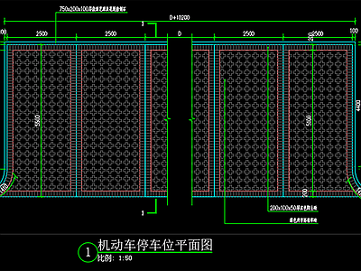 停车位详图 t8 施工图 户外