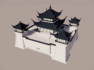 新中式展览馆建筑 博物馆