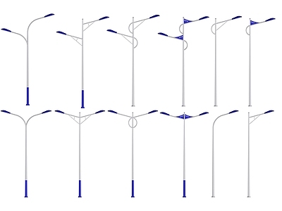 现代路灯 圆锥杆 市电 普通 户外灯