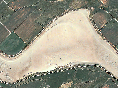 无缝河床农田卫星地图 自然元素