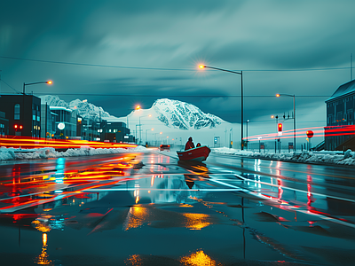 科幻街道外景