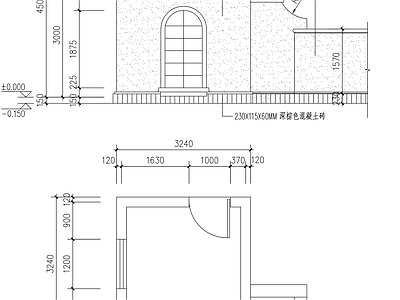 门卫室建筑 施工图