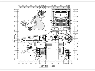 某高校艺术中心建筑图 施工图