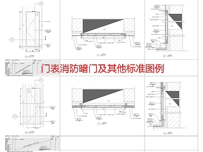 门表消防暗门及其他标准图例 施工图 隐形