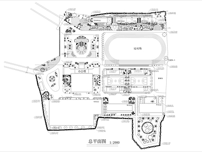 办公楼景观绿化设计图 施工图