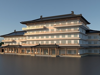 中式唐风商场建筑