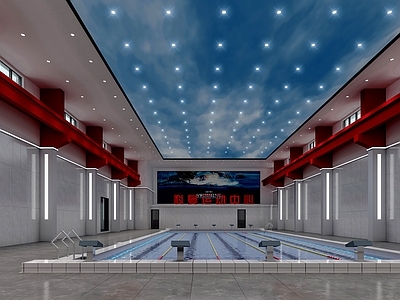 现代游泳馆 前厅 更衣室