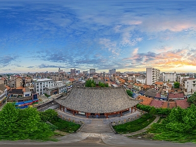 HDR城市小区社区广场全景