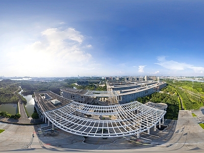 HDR城市小区社区广场全景
