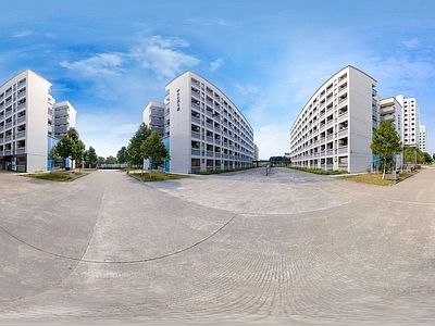 HDR城市小区社区广场全景