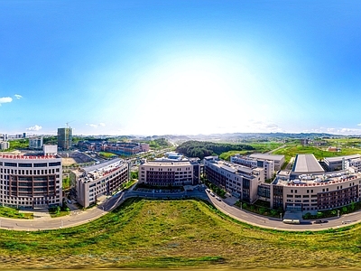 HDR城市小区社区广场全景