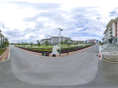HDR城市小区社区广场全景