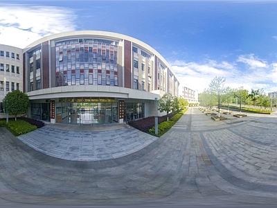 HDR城市小区社区广场全景