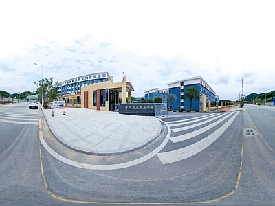 HDR城市小区社区广场全景