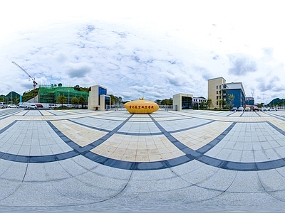 HDR城市小区社区广场全景