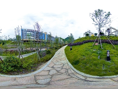 HDR城市小区社区广场全景
