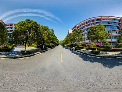HDR城市小区社区广场全景