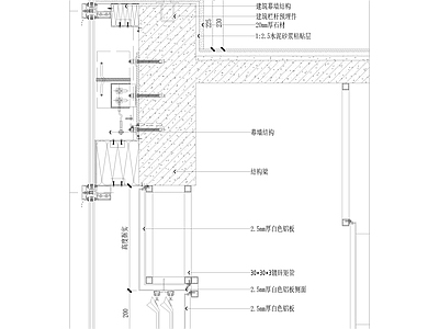 铝板吊顶窗帘盒做法 施工图