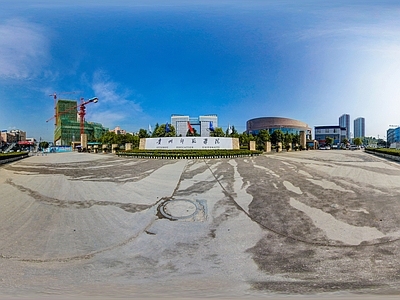 HDR城市小区社区广场全景