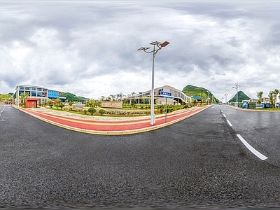 HDR城市小区社区广场全景