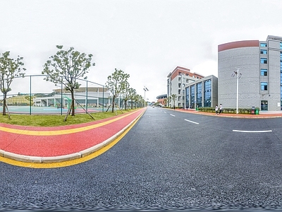 HDR城市小区社区广场全景