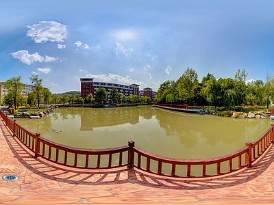 HDR城市小区社区广场全景