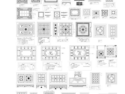 家具吊顶图库 施工图