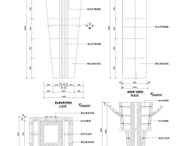 13个柱装饰建筑详图 施工图 柱