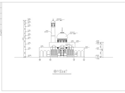 伊斯兰教清真寺 施工图 古建