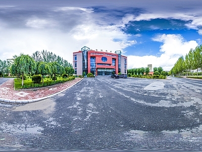 HDR城市小区社区广场全景