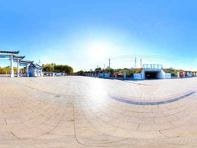 HDR城市小区社区广场全景