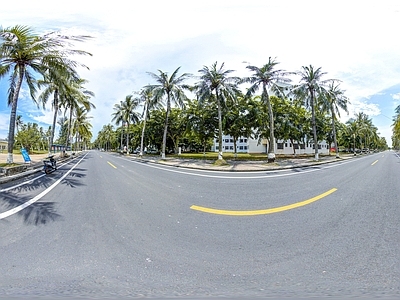 HDR城市小区社区广场全景