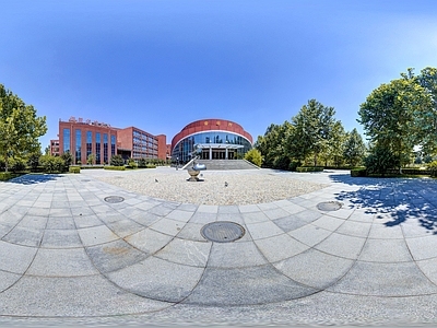 HDR城市小区社区广场全景