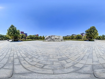 HDR城市小区社区广场全景