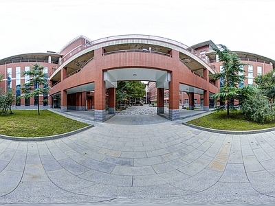 HDR城市小区社区广场全景