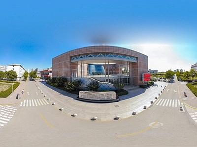 HDR城市小区社区广场全景