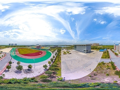 HDR城市小区社区广场全景