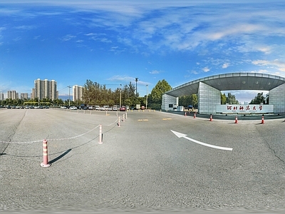 HDR城市小区社区广场全景