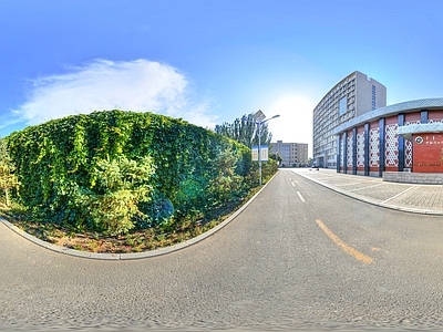 HDR城市小区社区广场全景