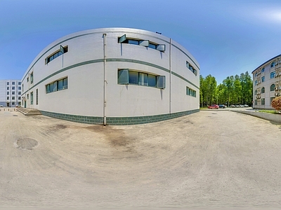 HDR城市小区社区广场全景