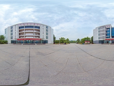 HDR城市小区社区广场全景