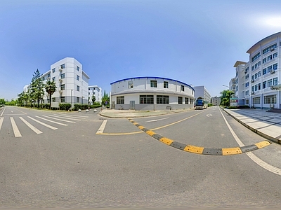 HDR城市小区社区广场全景